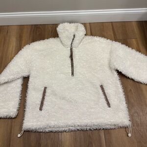 Abercrombie & Fitch White Fleece Hoodie